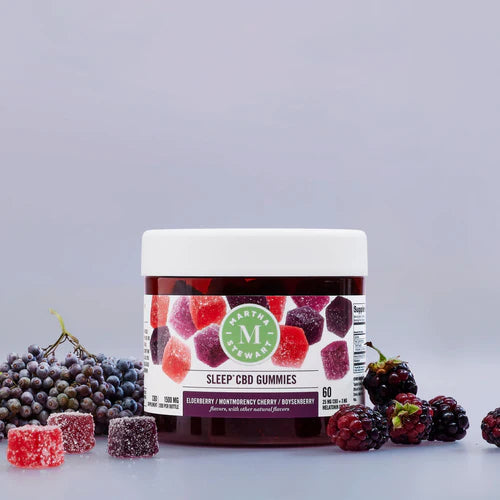 Martha Stewart, CBD Isolate, CBD Sleep Gummies, Mixed Berry Flavor, 60ct, 1500mg CBD + 3mg Melatonin