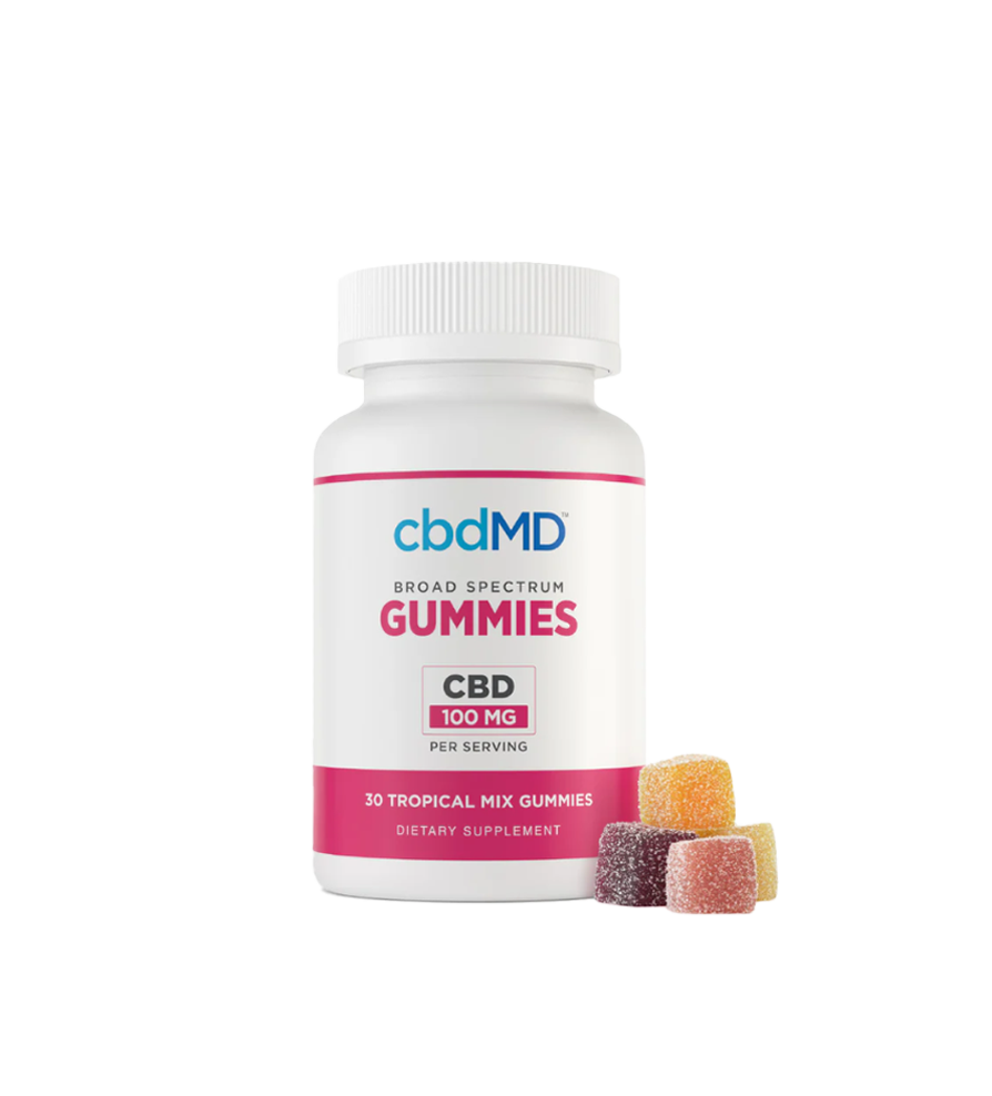 CBD Gummies, Broad Spectrum, Tropical Mix Flavor, 3000mg CBD, THC Free