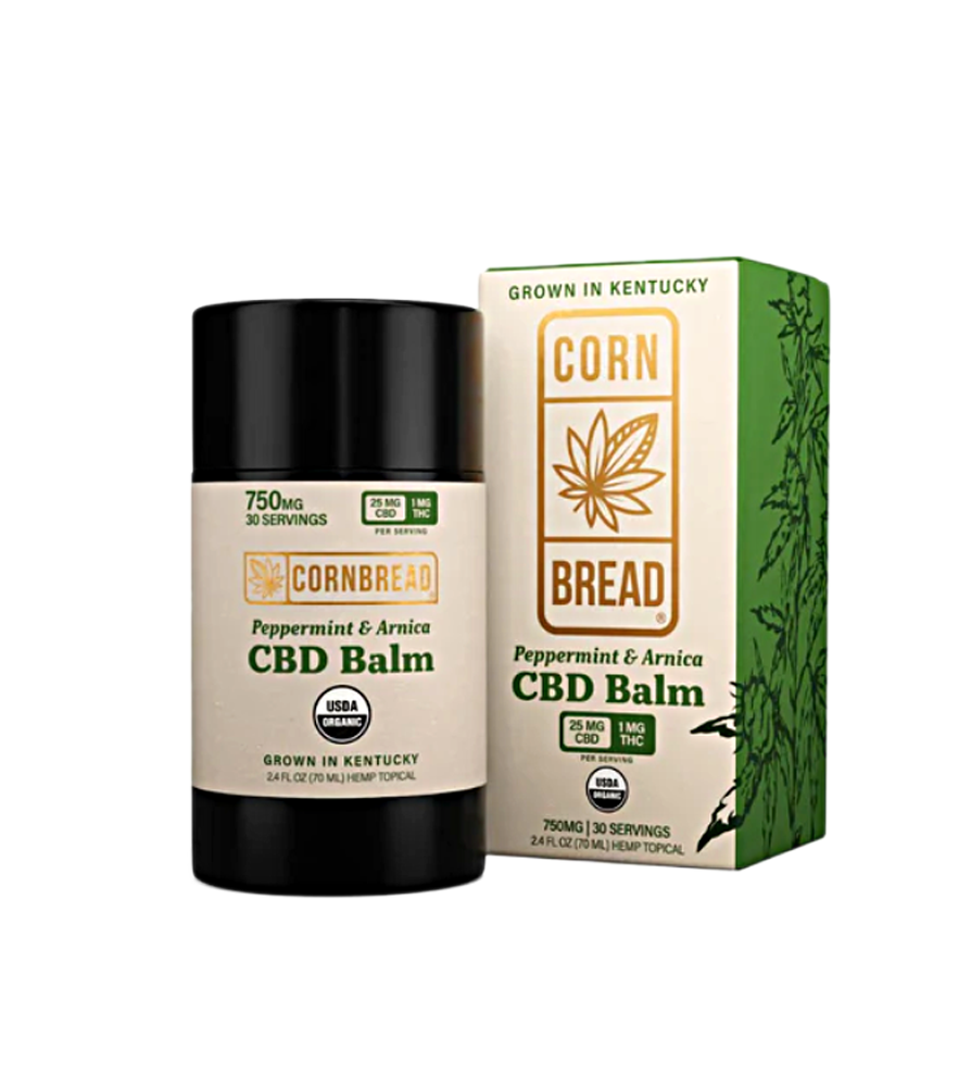 CBD Balm Stick, Full Spectrum, Peppermint & Arnica, 750mg CBD + 30mg THC