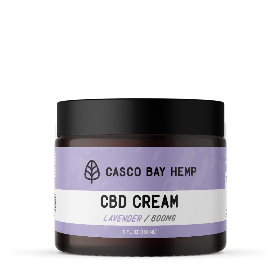 Casco Bay Hemp, CBD Cream, Lavender Scented, 6oz, 600mg CBD