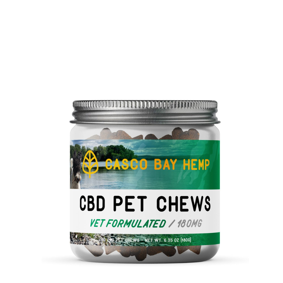 Casco Bay Hemp, Broad Spectrum, CBD Pet Chews, 6.3oz, 180mg CBD