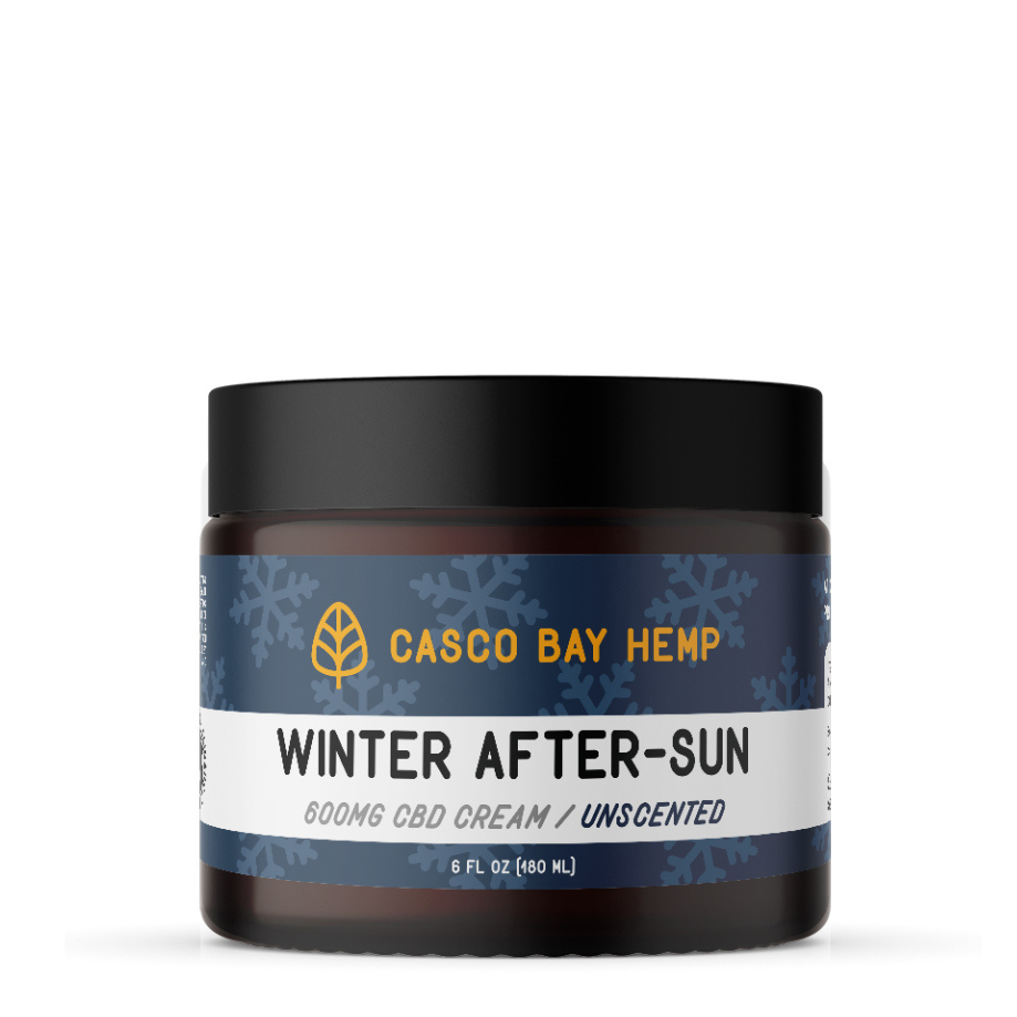 Casco Bay Hemp, CBD Winter After-Sun Cream with Aloe, Unscented, 6oz, 600mg CBD