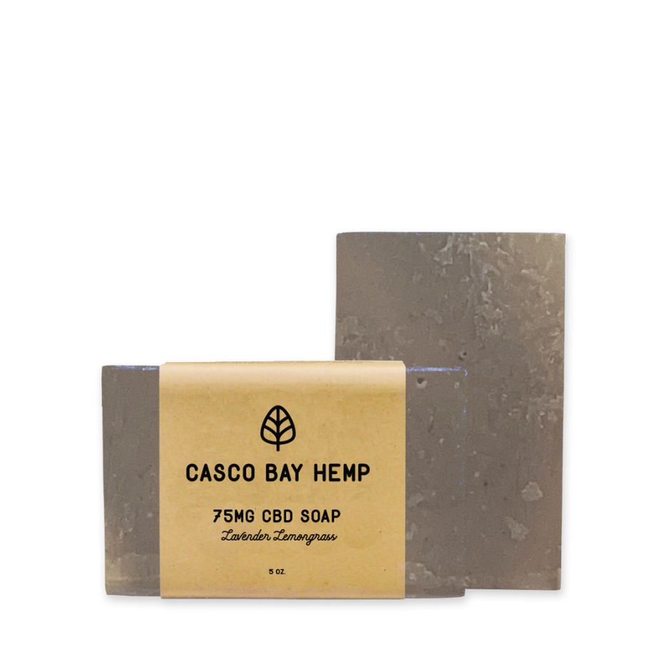 Casco Bay Hemp, CBD Soap, Lavender & Lemongrass Flavor, 5oz, 75mg CBD