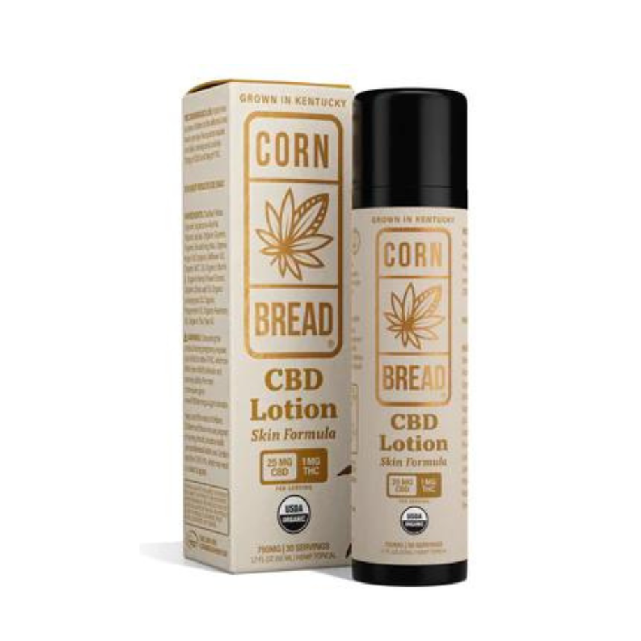 Cornbread, CBD Lotion, Skin Formula, 1.5oz, 750mg CBD + 30mg THC