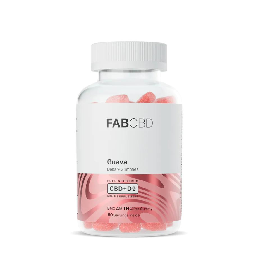 FABCBD, Full Sprectum, Delta 9 Gummies, 60ct, 300mg CBD + 300mg THC
