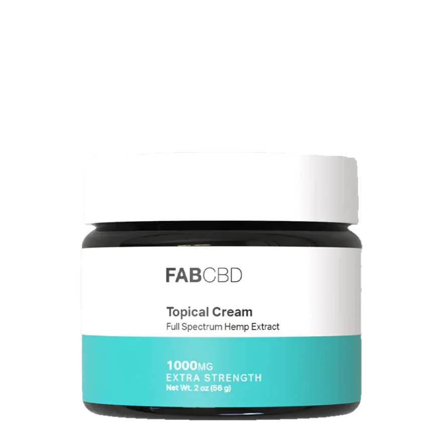 FABCBD, Full Spectrum. CBD Topical Cream, 2oz, 1000mg CBD