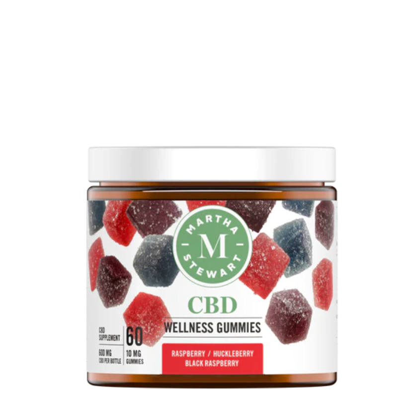Martha Stewart, CBD Isolate, CBD Wellness Gummies, Mixed Berry Flavor, 60ct, 600mg CBD
