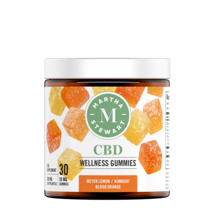 Martha Stewart, CBD Isolate, CBD Wellness Gummies, Citrus Medley, 30ct, 300mg CBD