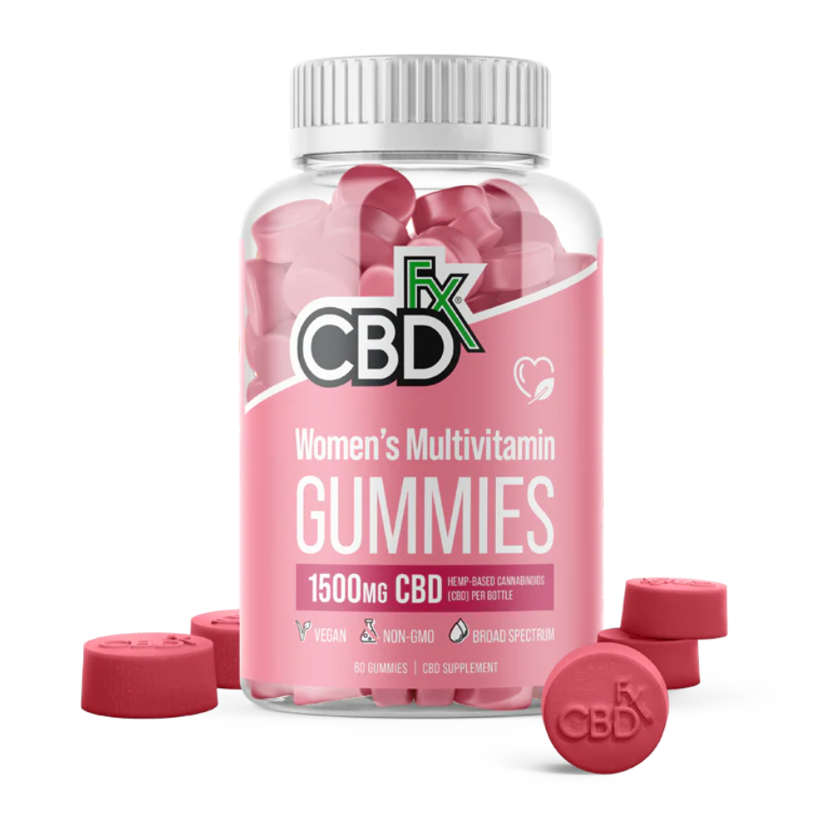 CBDFx, Broad Spectrum, CBD Gummies, Women's Mutivitamin, 60ct, 1500mg CBD