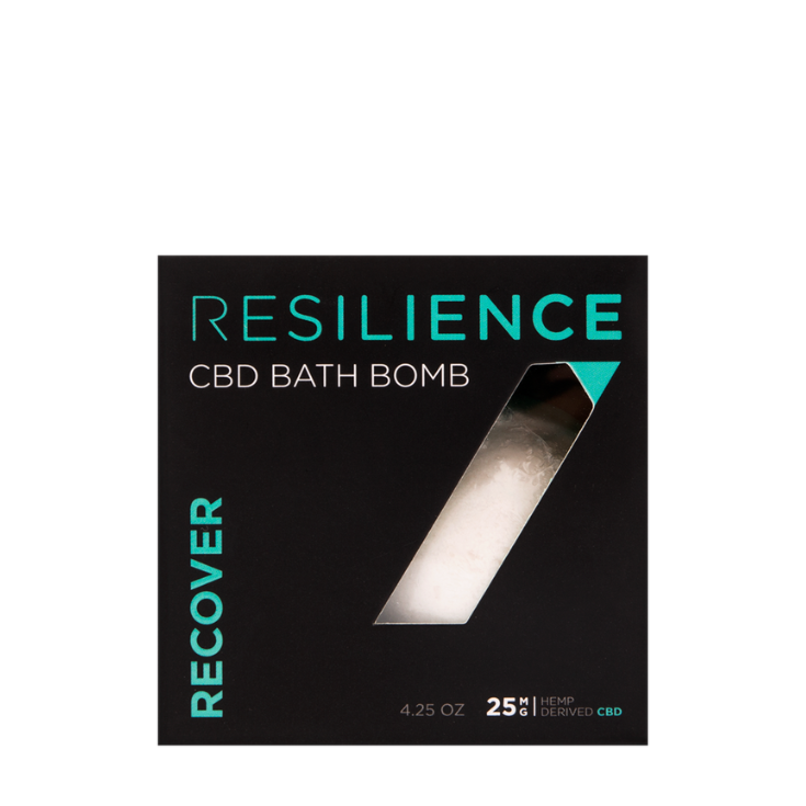Resilience, Broad Spectrum, Recover CBD Bath Bomb, 4.2oz, 25mg CBD