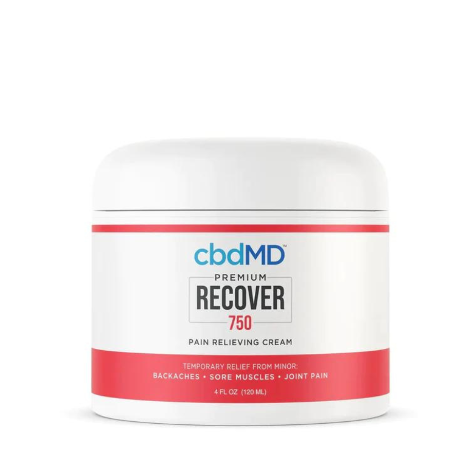 cbdMD, Broad Spectrum, CBD Recover Tub, 4oz, 750mg CBD, THC free
