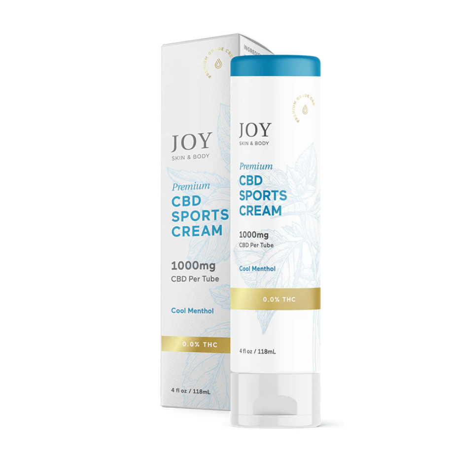 Joy Organics, Broad Spectrum, CBD Sports Cream, Joints and Muscles, 4oz 1000mg CBD. THC Free
