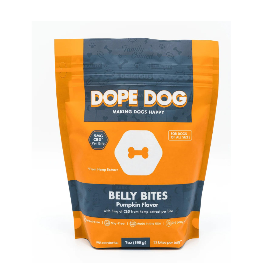Dope Dog, Digestive Support CBD Dog Treats, Pumpkin Flavor, 7oz, 160mg CBD